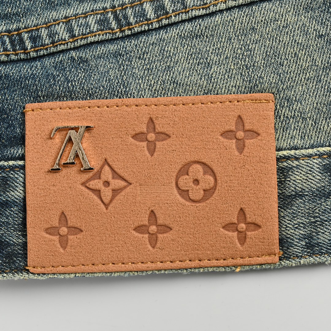 Louis Vuitton 24Fw Pumpkin Embroidered Jeans