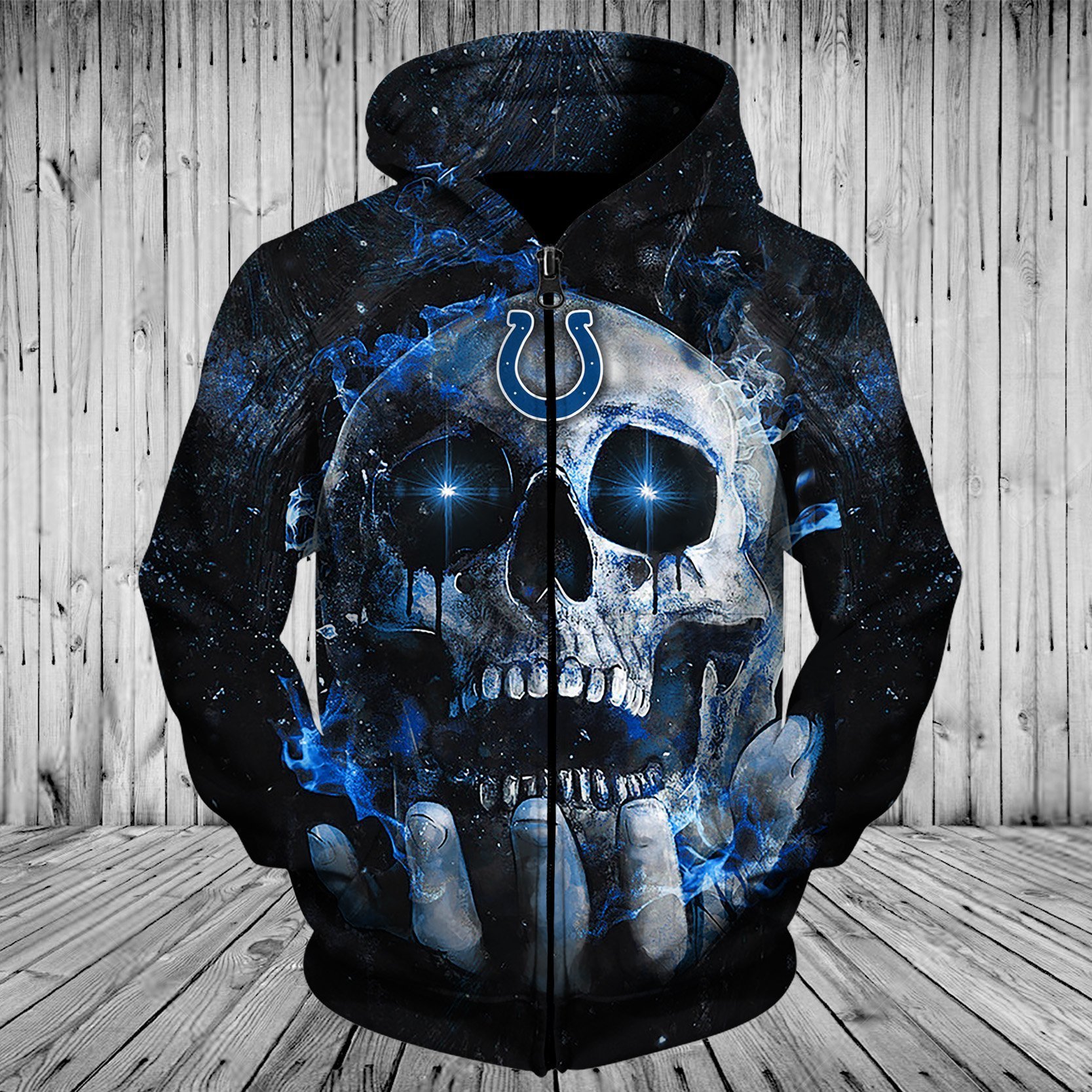 COLTS HOODIE 3D SKULL 76