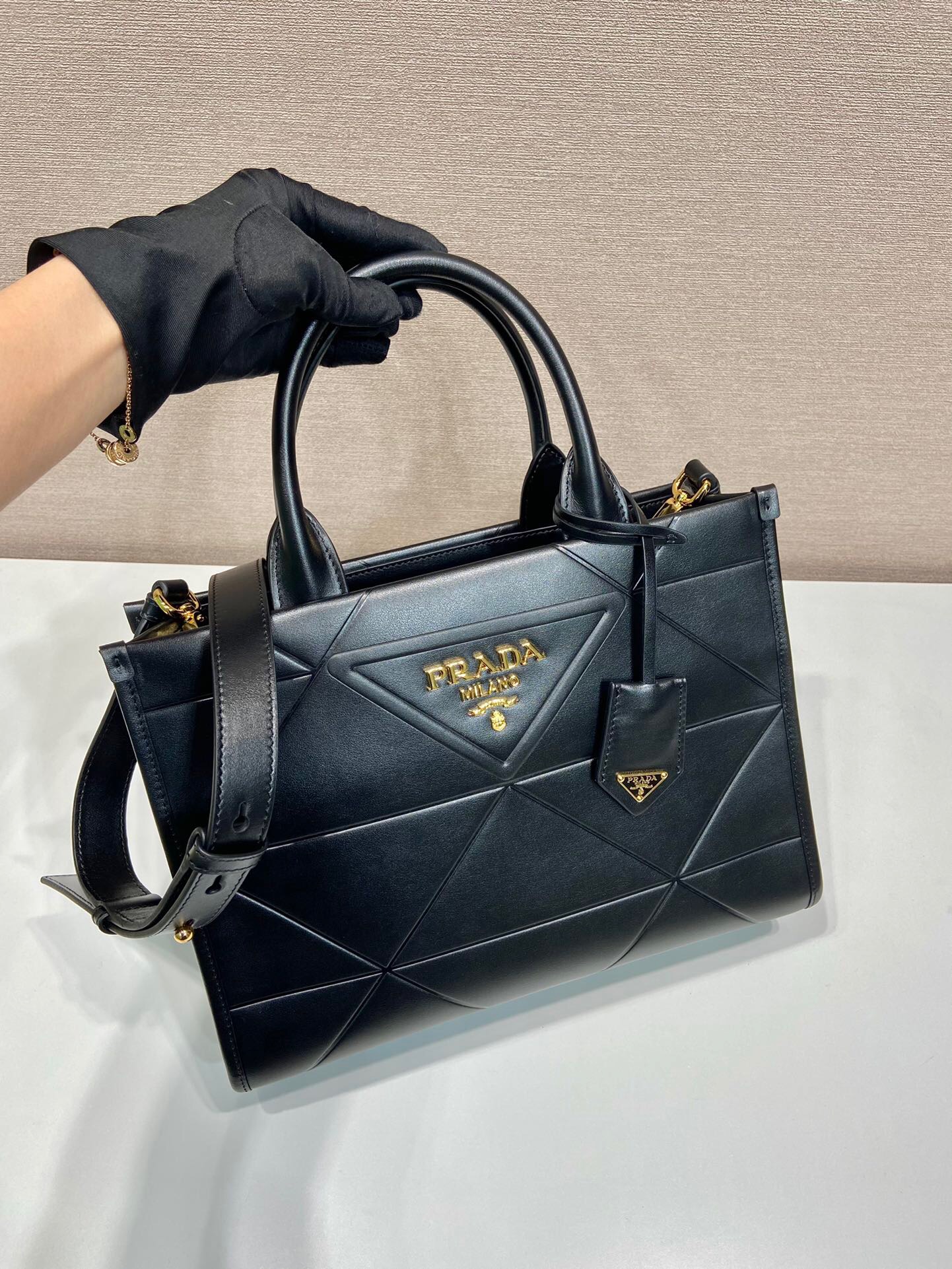 Prada Triangular Diamond Small Tote Bag 1BA379