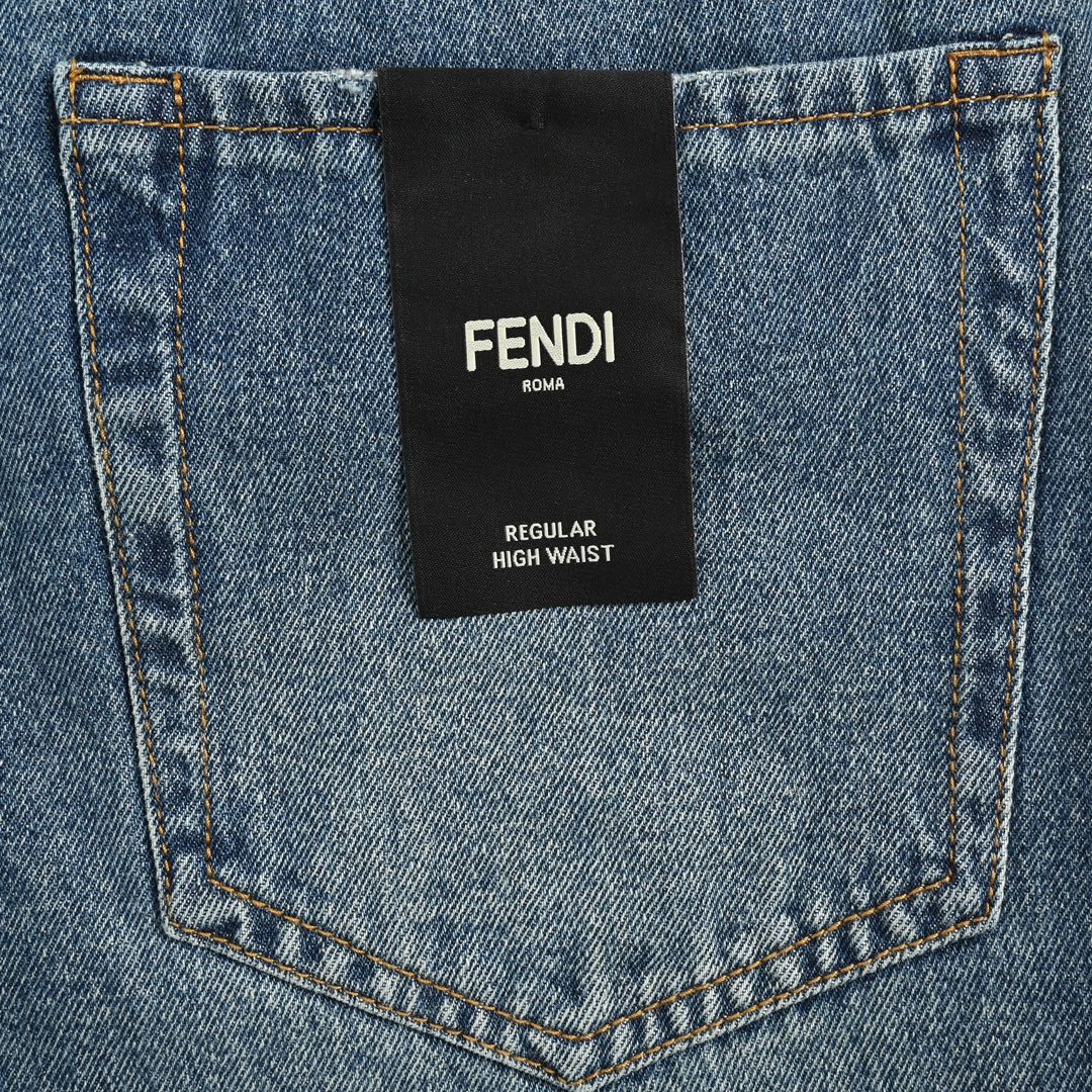 Fendi 24ss Metal FF Denim Pants