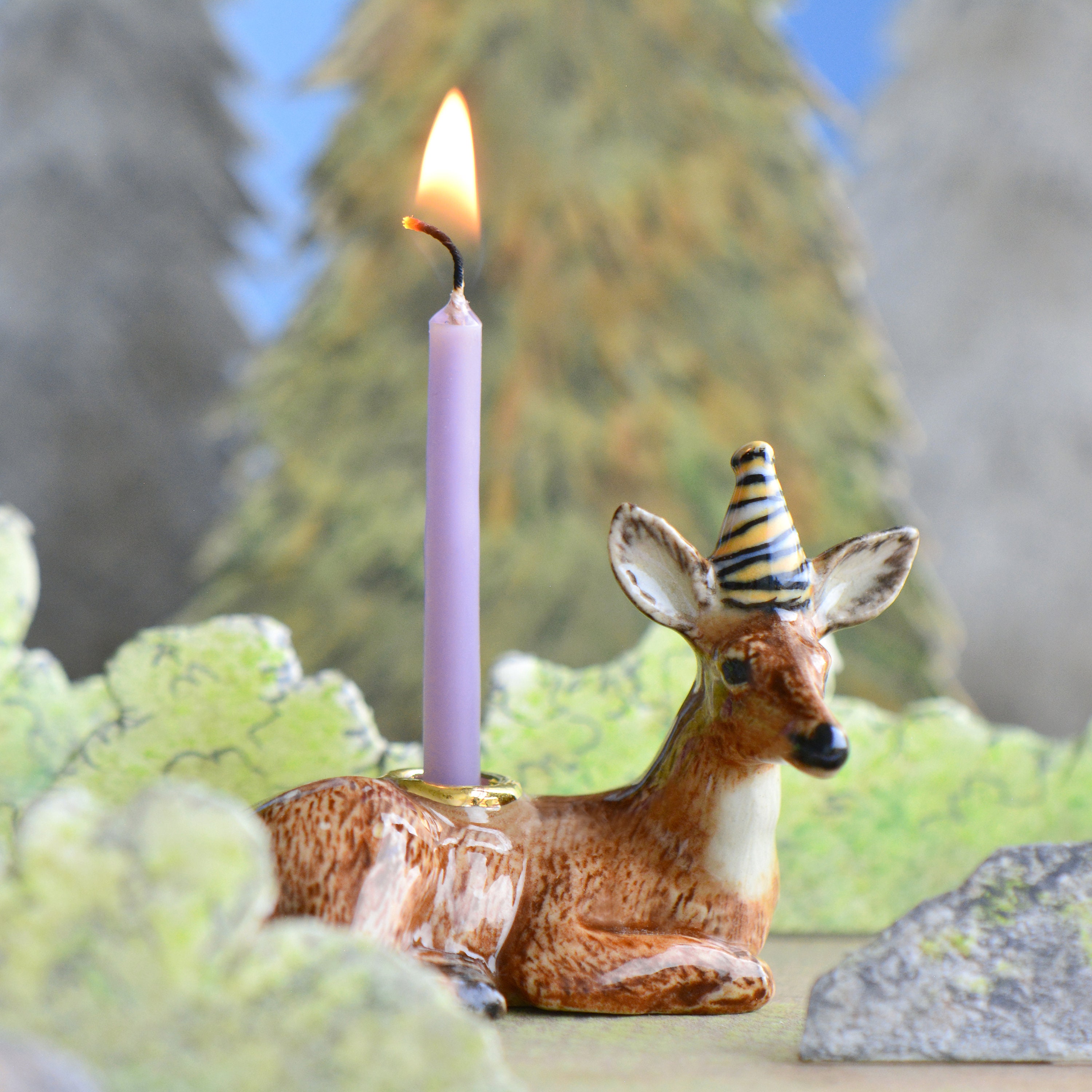 🎄CHRISTMAS ON SALE🔥Cake Topper | Handcrafted Porcelain Figurine | Birthday Candle Holder