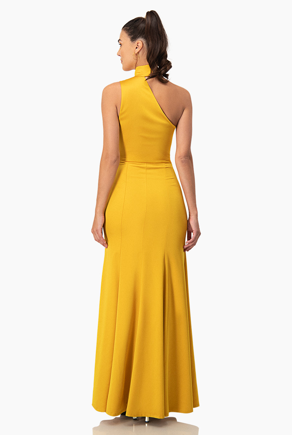 Vestido largo de un hombro
