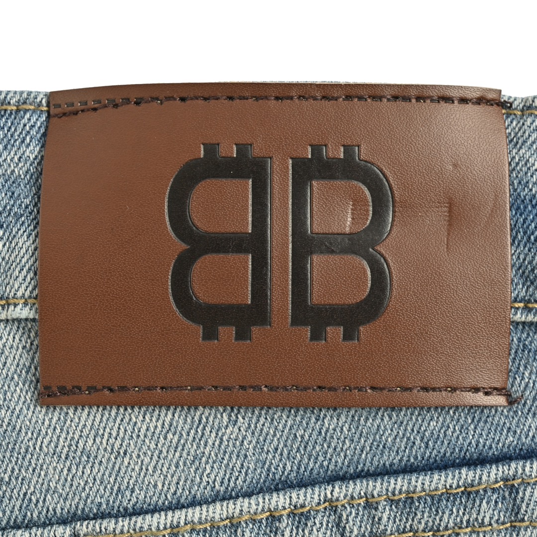 Balenciaga 24Fw Pocket Multi-Logo Print Jeans