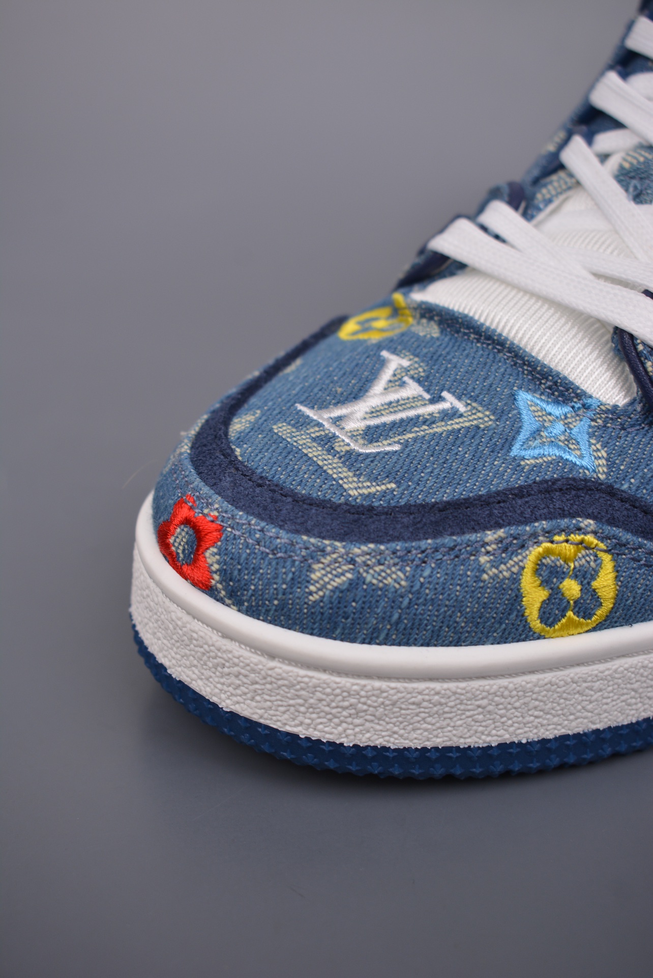 Louis Vuitton Trainer Sneaker Low Denim Blue Jacquard 1A7S51