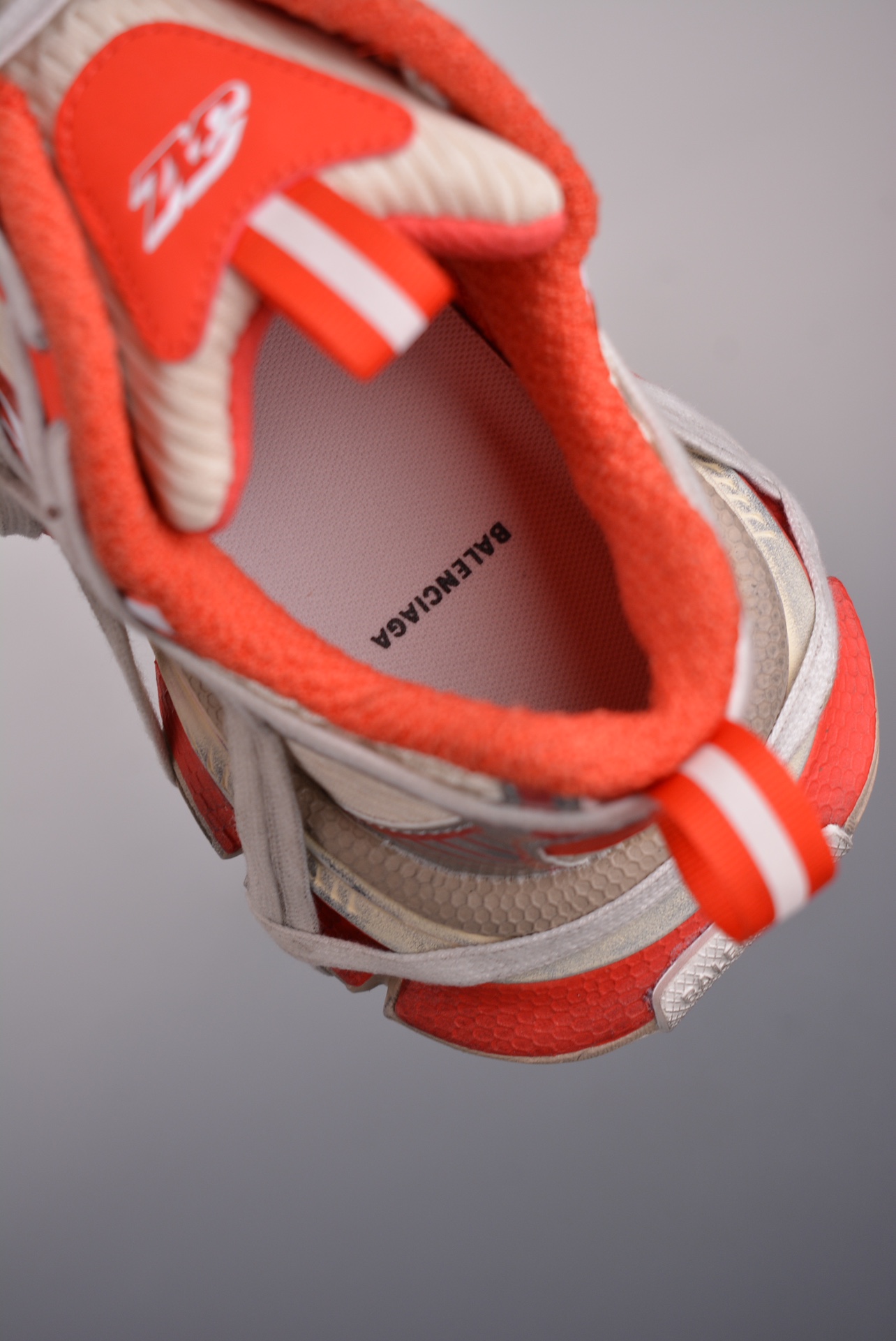 Balenciaga new 3XL lace-up trendy running shoes orange