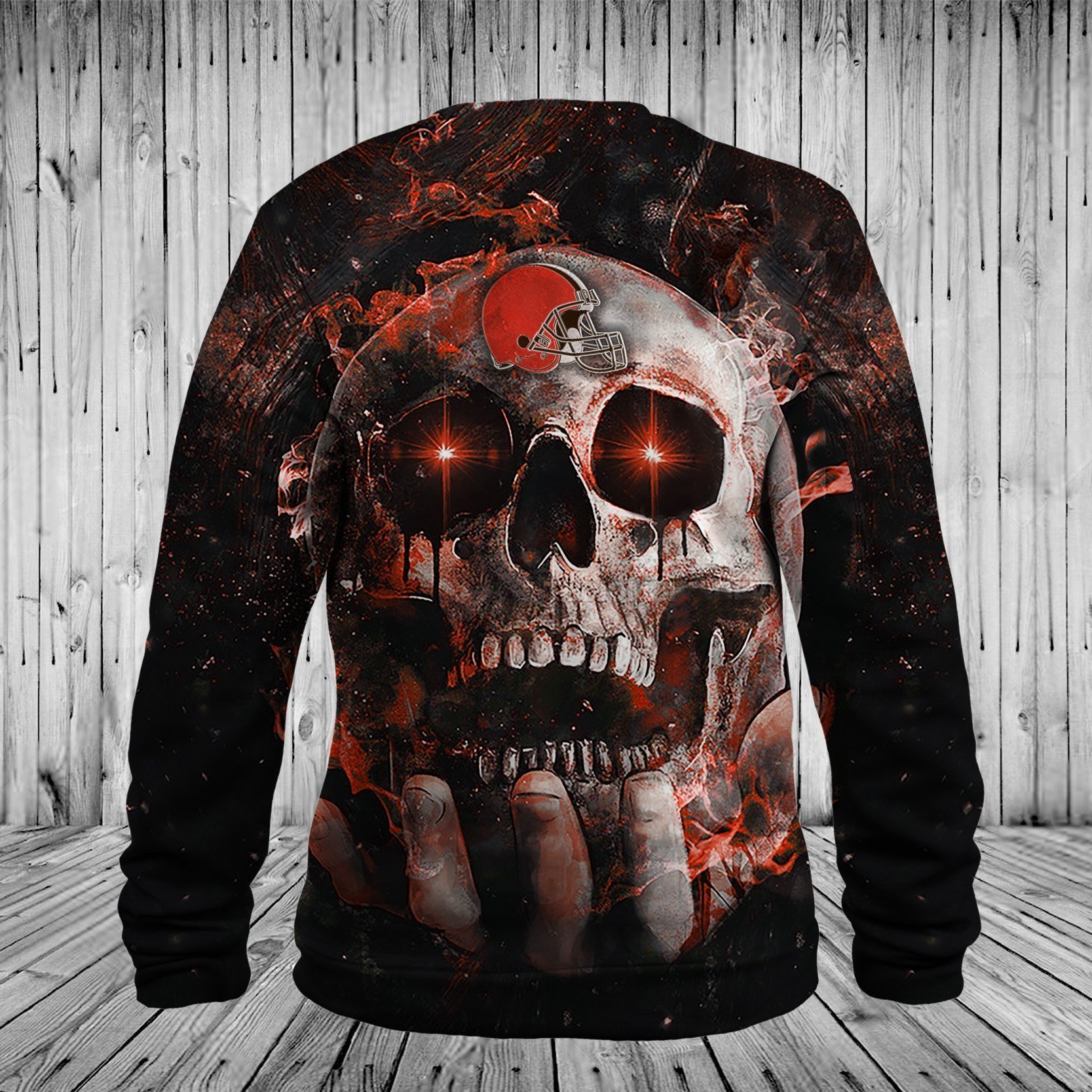 BROWNS HOODIE 3D SKULL 73