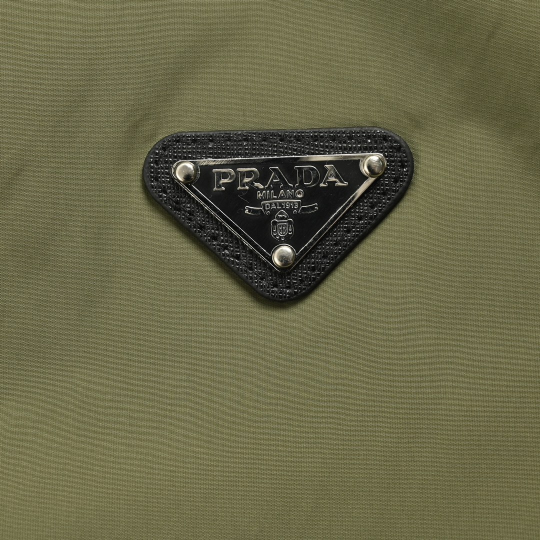 Prada 24ss camping style zip-up nylon hooded jacket