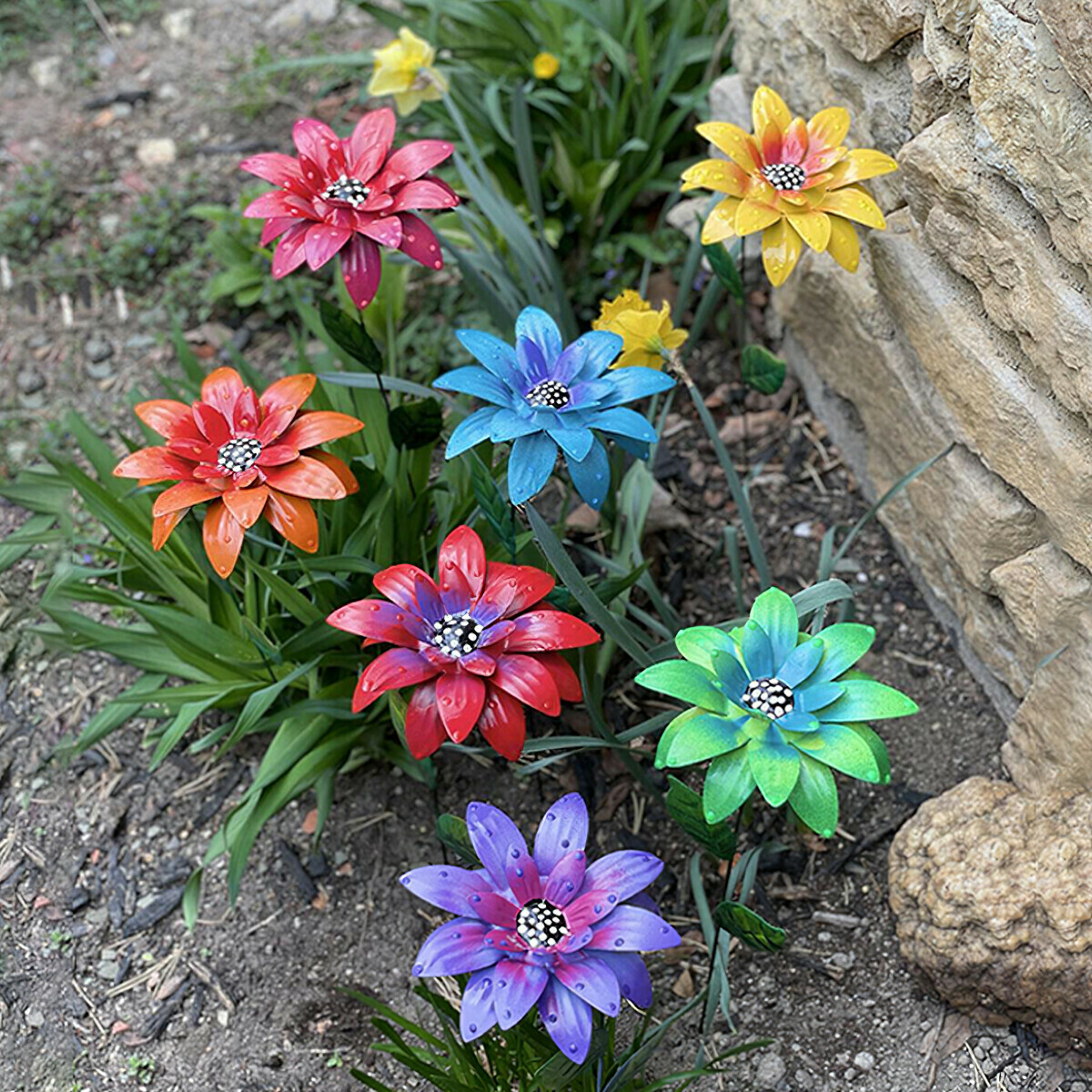 🔥Last Day Promotion 70% OFF🍀Metal Flowers Garden Stakes