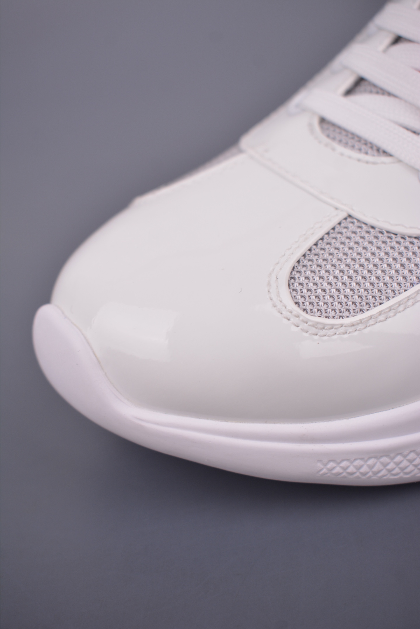 Prada America’s Cup Patent Leather White 4E3400_ASZ_F0F5C