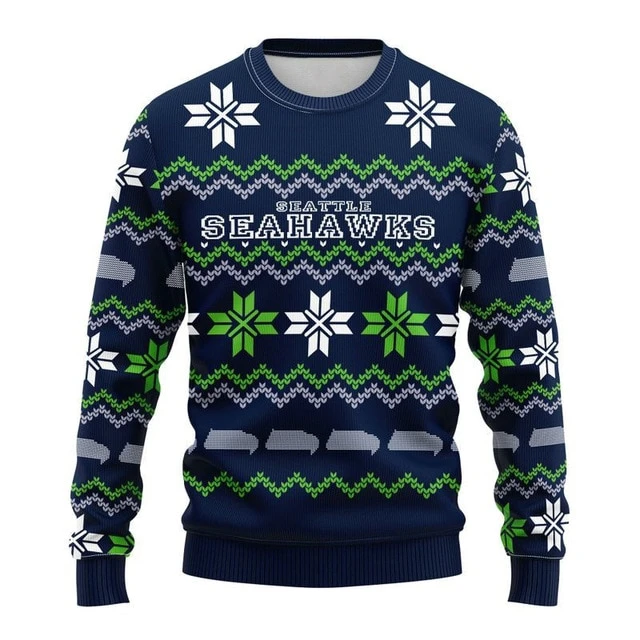 SEATTLE SEAHAWKS 3D CHRISTMAS HOODIE ABC02