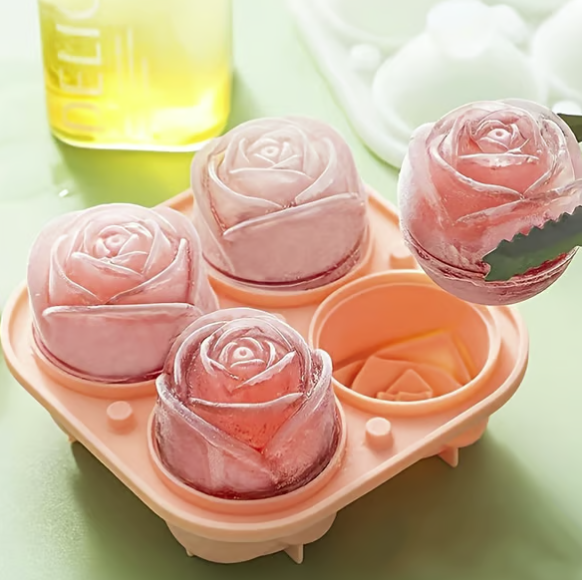 3D Rose Shape Ice Cube Mold🌹Party Cocktail Goodies