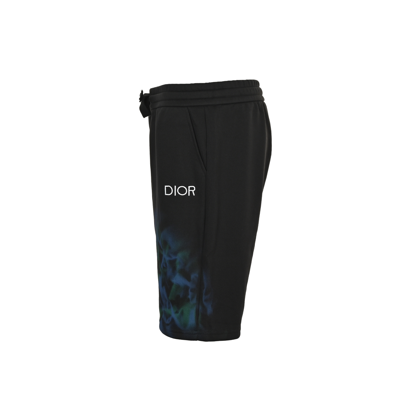 Dior 25ss hand-painted flame embroidered lettering shorts