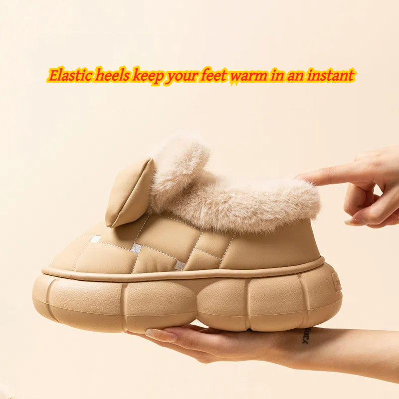 🔥🔥2024 new bow rabbit ears package heel thick bottom cotton slippers