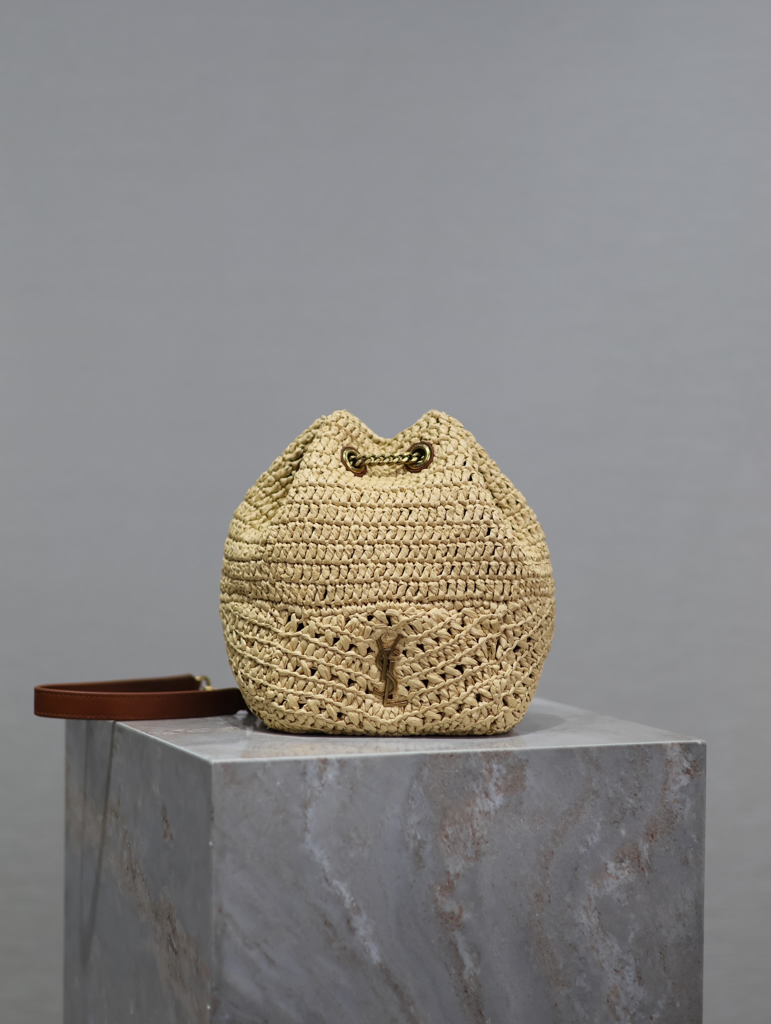 Yves Saint Laurent JOE Woven Mini Bucket Bag 631052