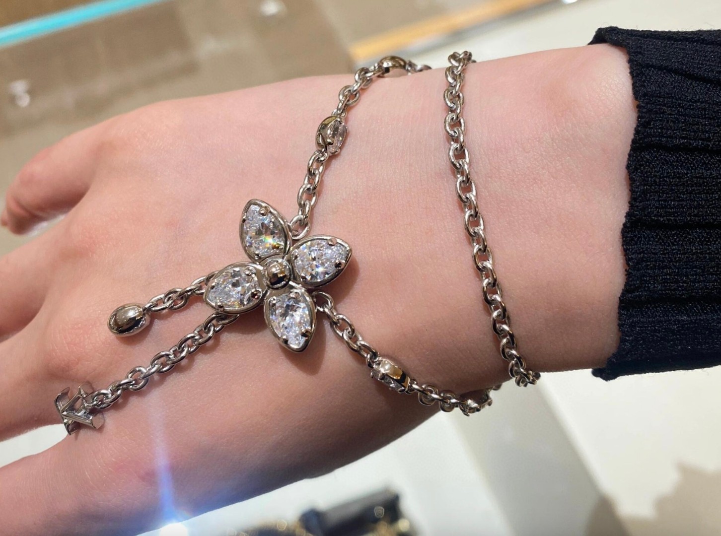 Louis Vuitton four-leaf clover necklace