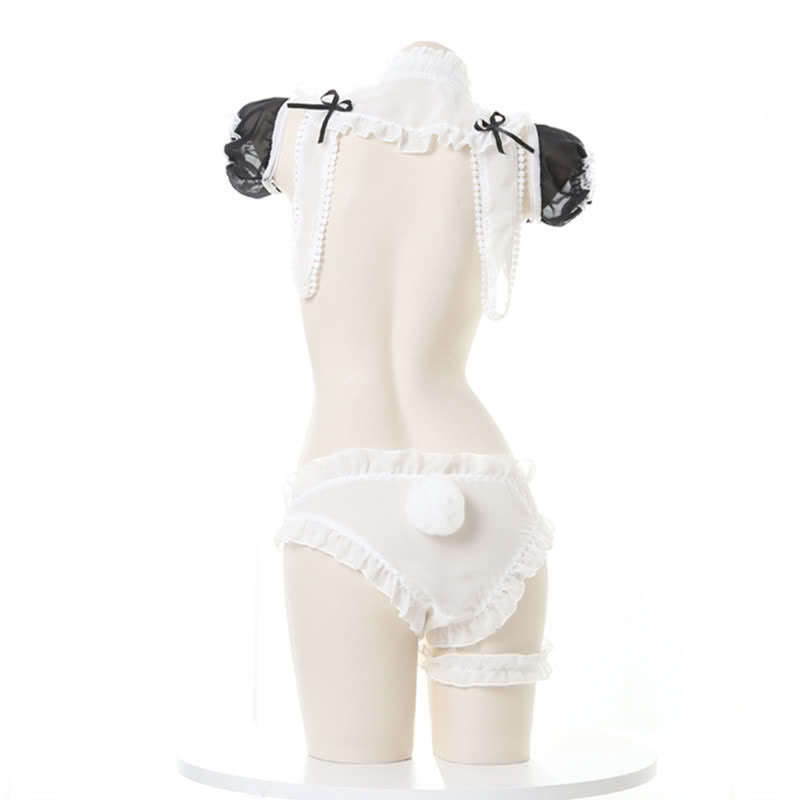 Bunny Tail Sexy Lingerie Oversleeves Leg Circle