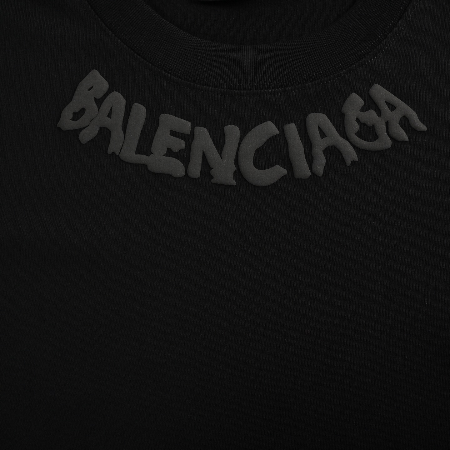 Balenciaga 25ss collar letter foam print short sleeves