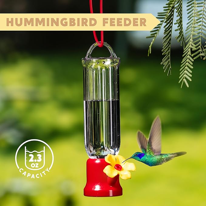 4pcs Mini Hummingbird Feeder with Hanging Wires For Outdoor