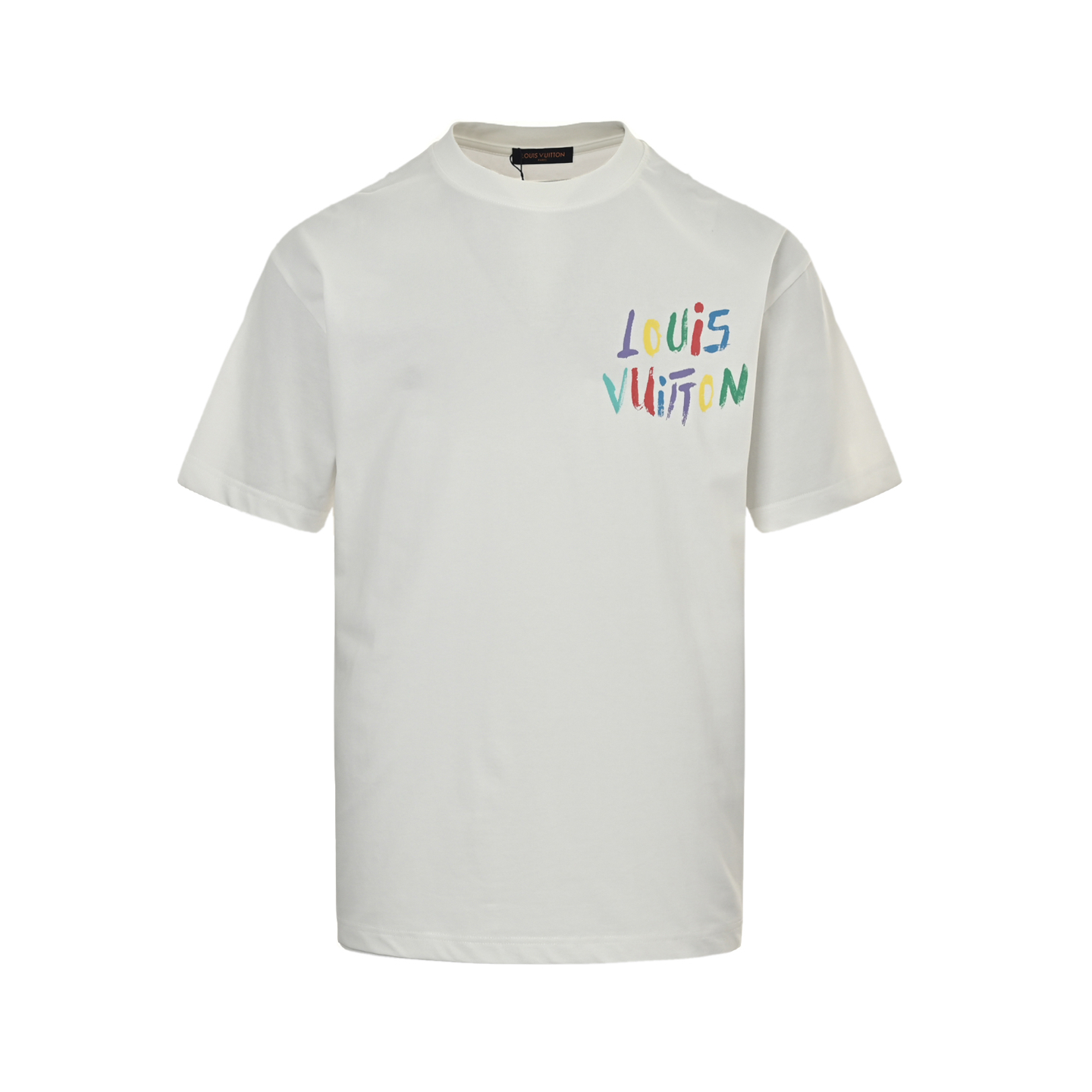 Louis Vuitton 25ss hand-painted colorful logo graffiti print short sleeve