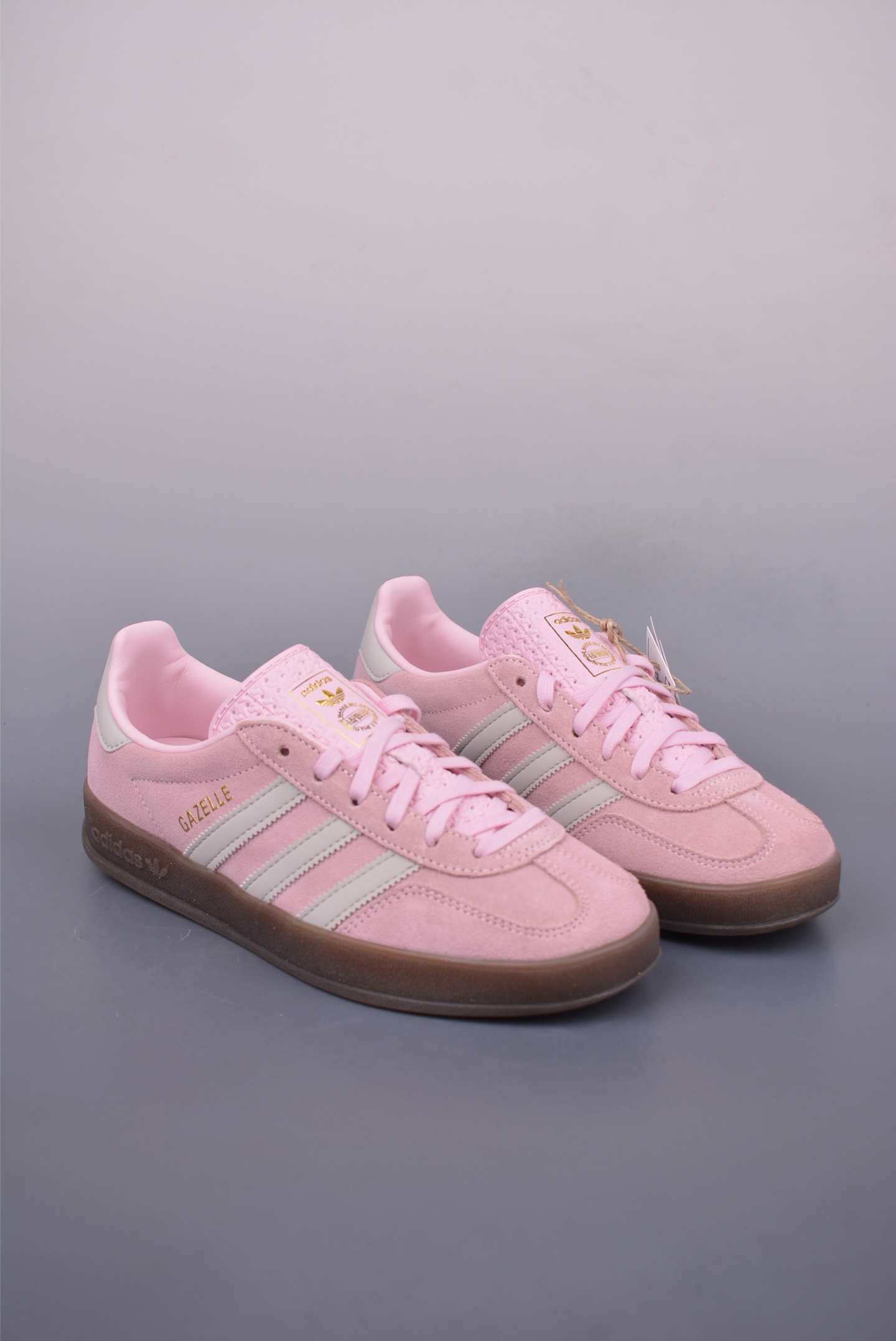 Adidas Gazelle Indoor Trainers Sneakers Pink Caramel Sole JI2715