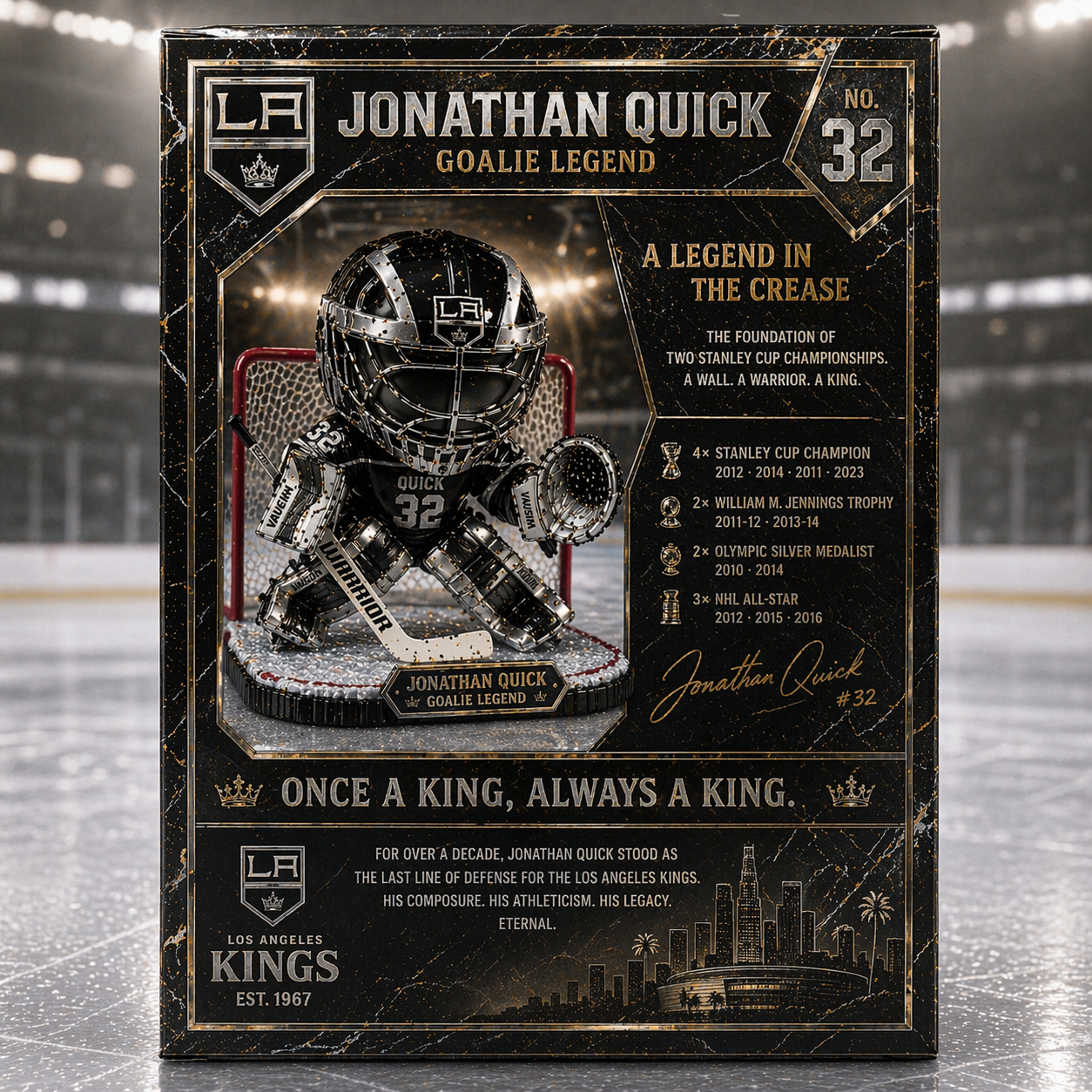 🏒 Jonathan Quick: Once a King Legacy – Goalie Legend Figure 👑