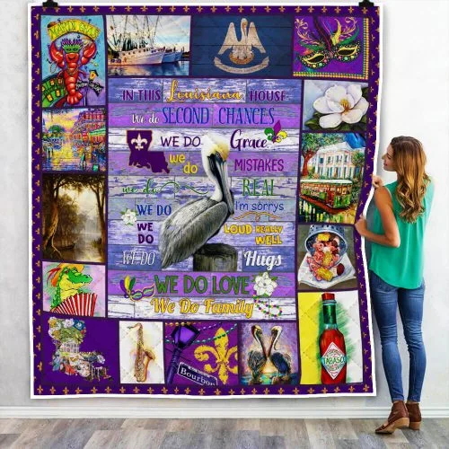 Louisiana House Quilt Blanket