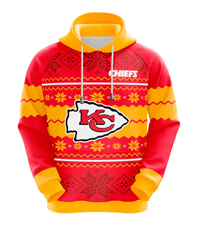 KANSAS CITY CHIEFS 3D HOODIE XMAS01