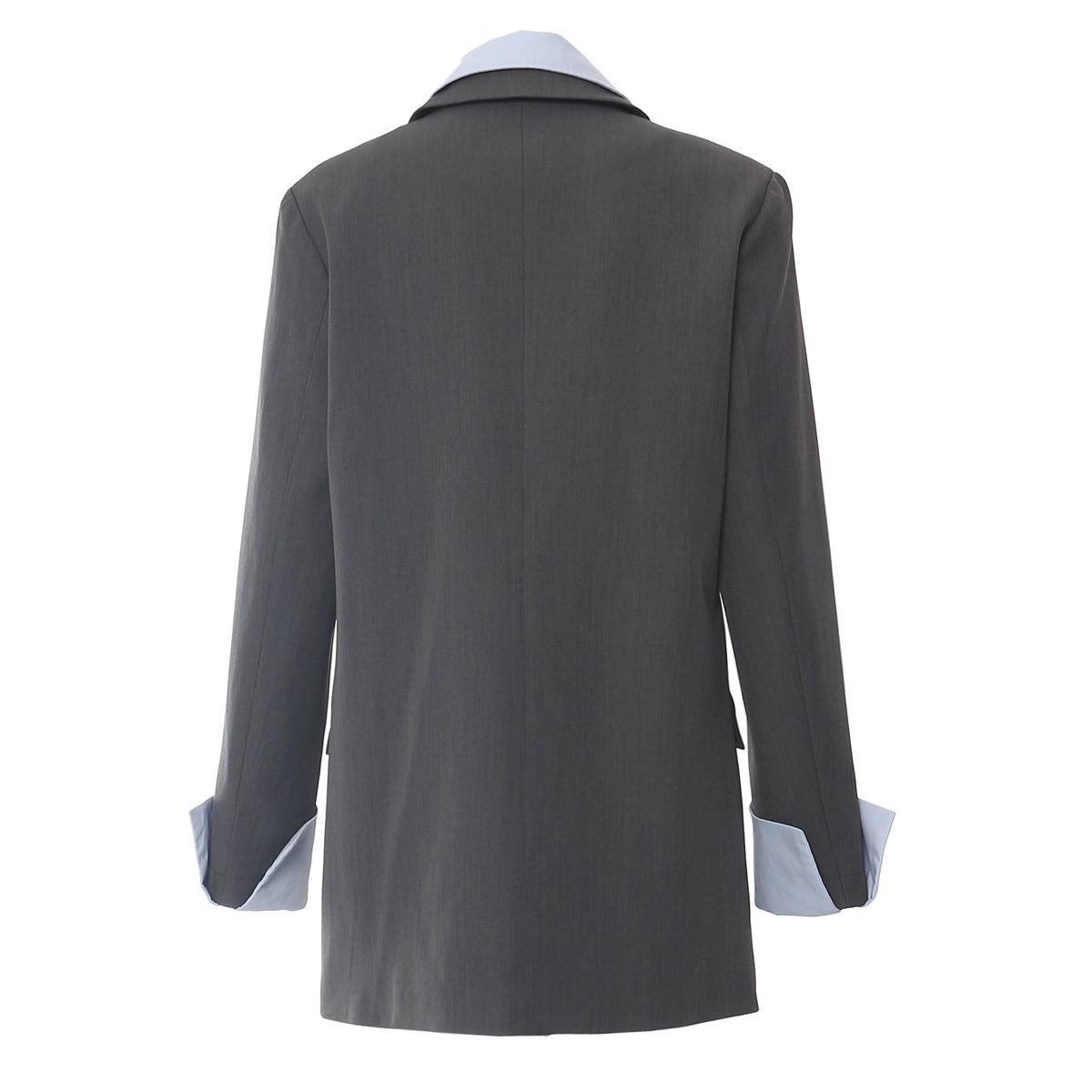 Autumn Stitching Color Matching Loose Design Blazer Tops Women
