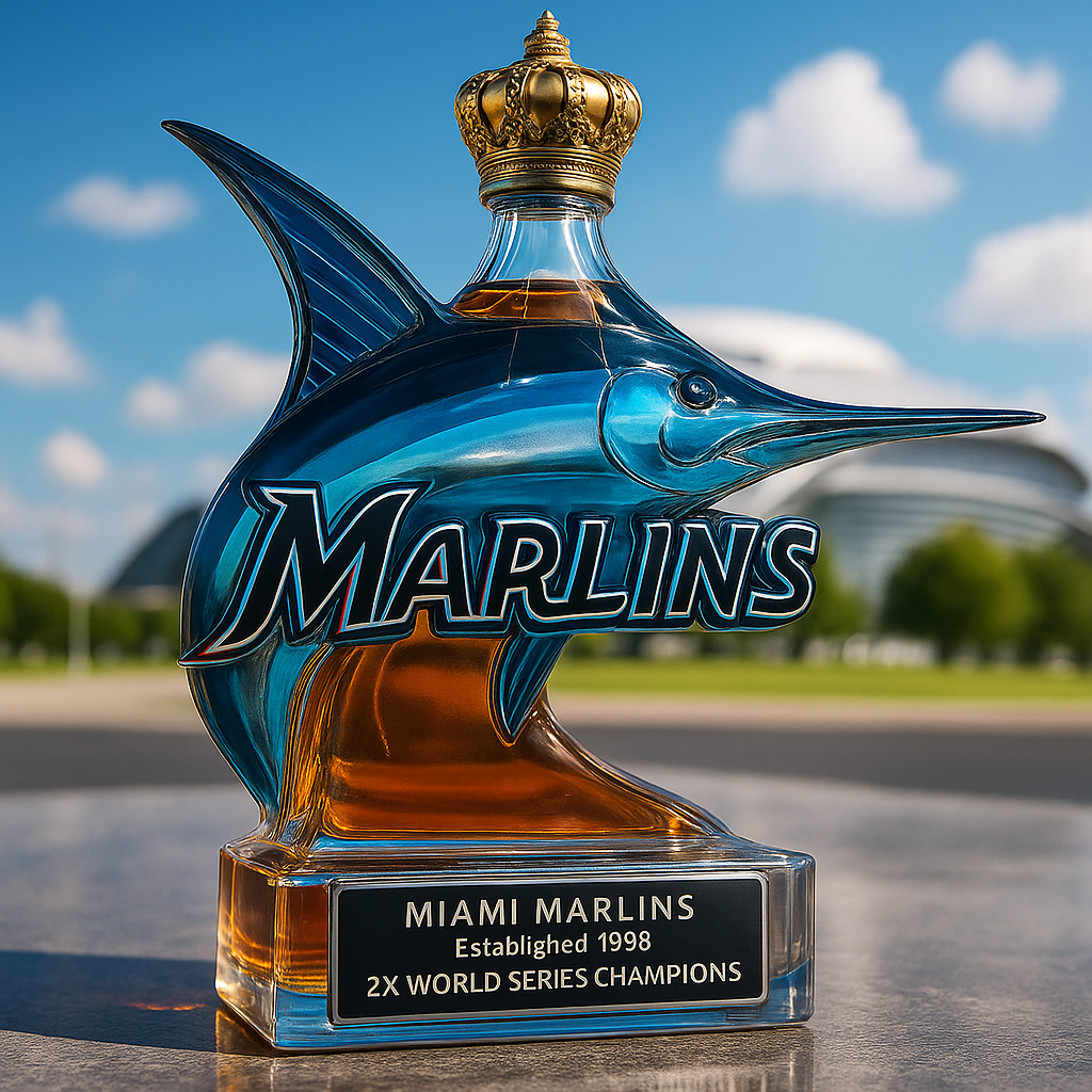 Miami Marlins Commemorative Whiskey Bottle