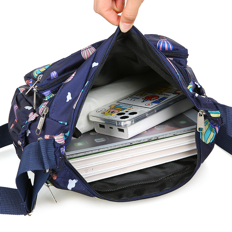 Fashion Printing Large Capacity Multi-Pocket Dry-Wet Separation Crossbody Bag