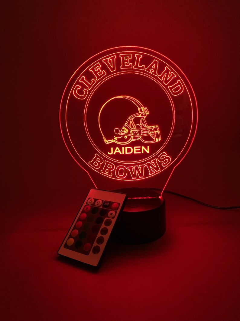 CLEVELAND BROWNS 3D LAMP PERSONALIZED