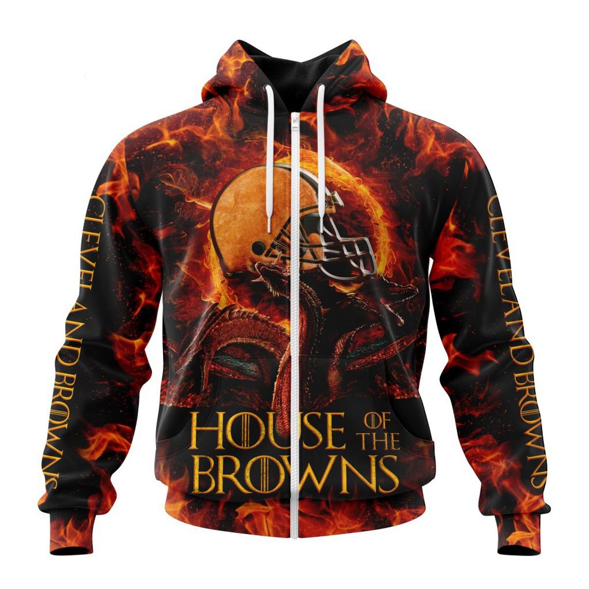 CLEVELAND BROWNS GAME OF THRONES – HOUSE OF THE BROWNS 3D HOODIE