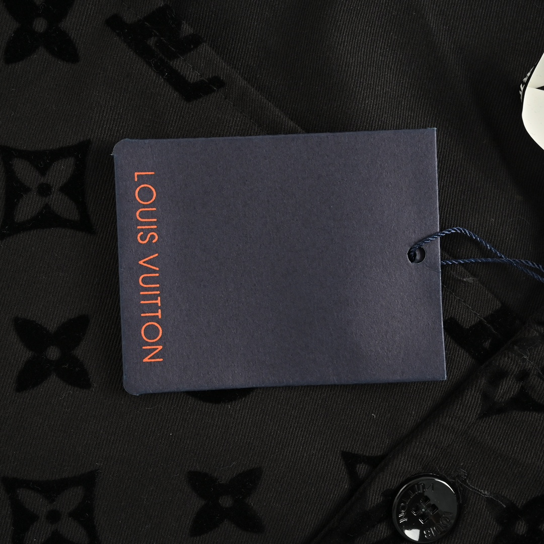 Louis Vuitton 24Fw monogram flocked patchwork shirt jacket