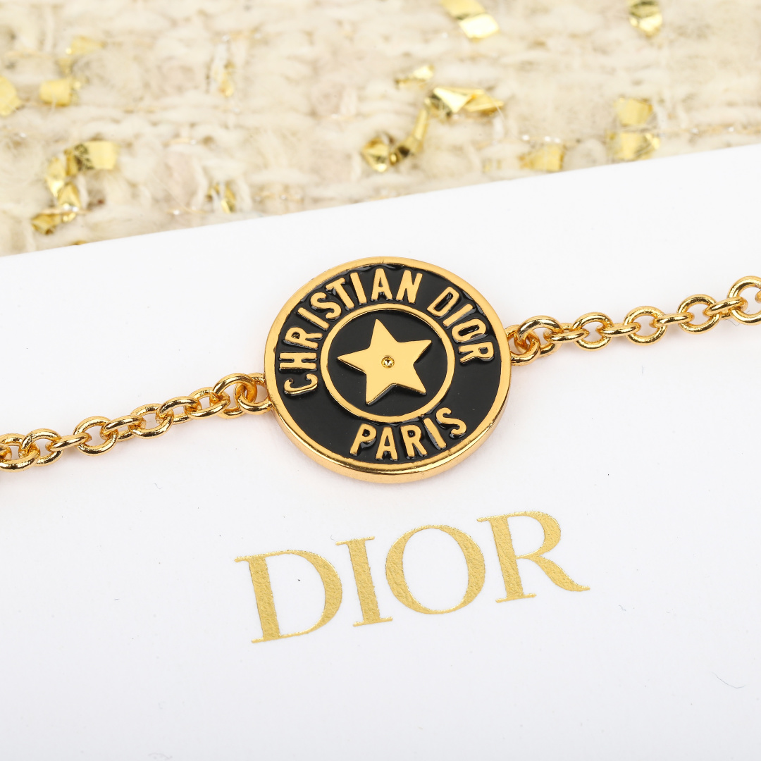 Dior Black Round Bracelet