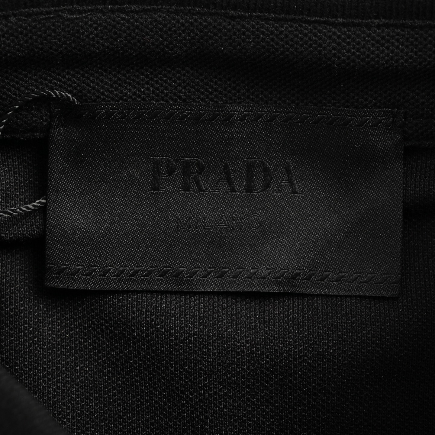 Prada triangle logo denim short sleeve shirt