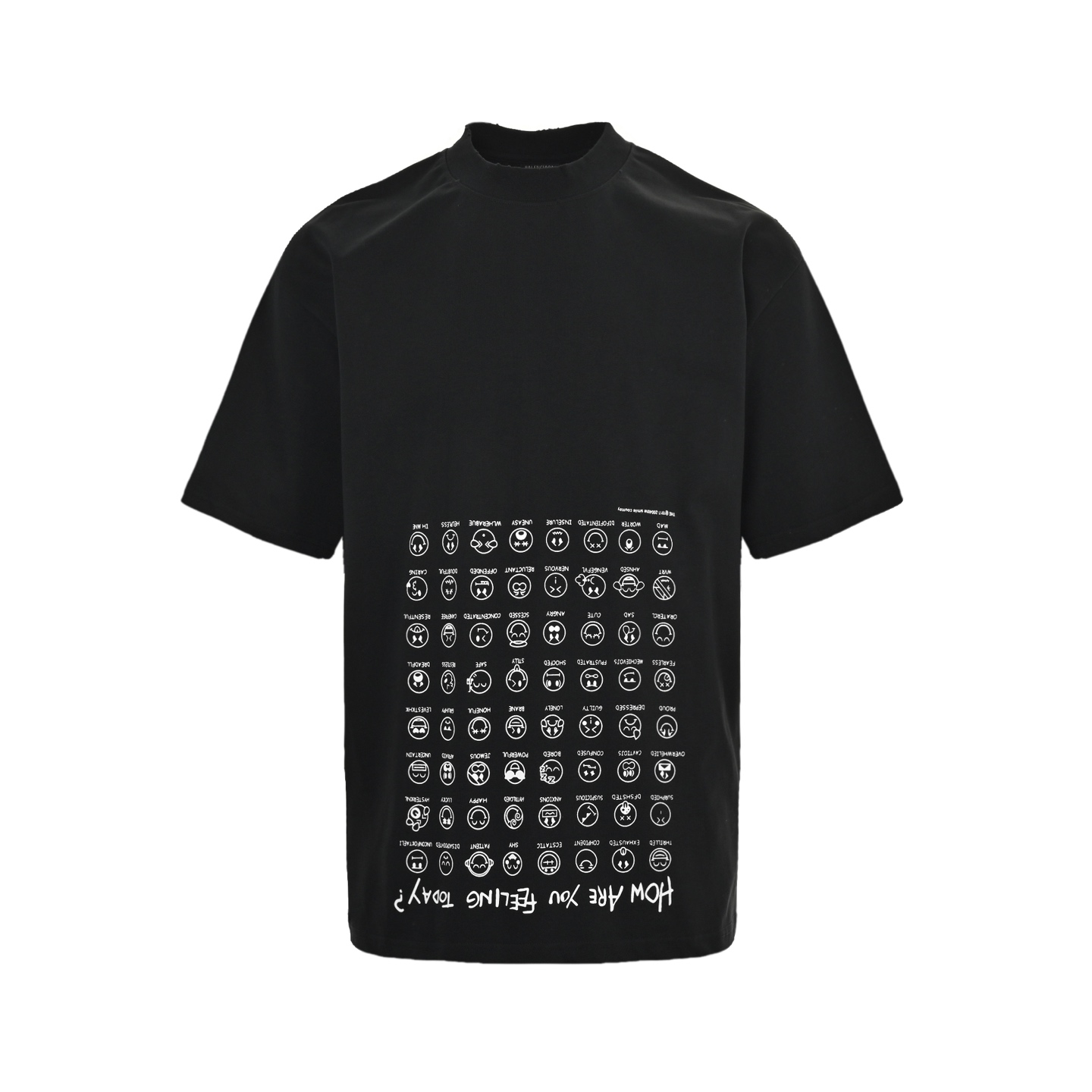 Balenciaga 25ss emoji print short sleeve