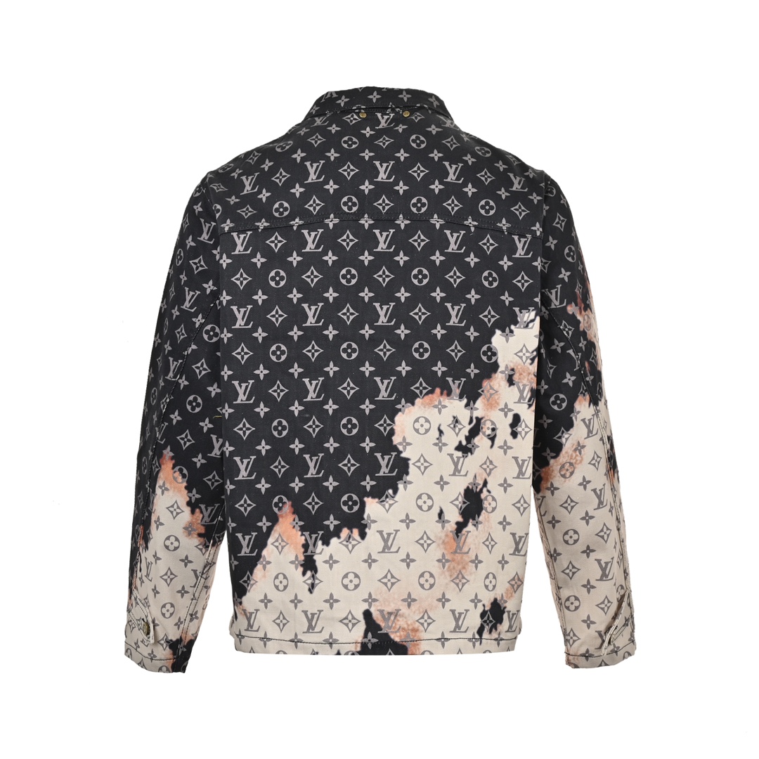 Louis Vuitton 24Fw Fire Cloud Monochrome Print Denim Jacket