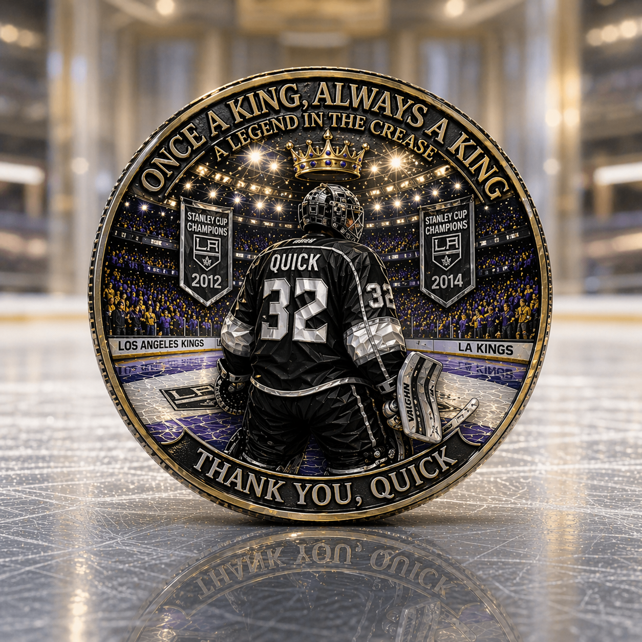 🏒 Jonathan Quick: Once a King Legacy Coin – Stanley Cup Legend 🏆