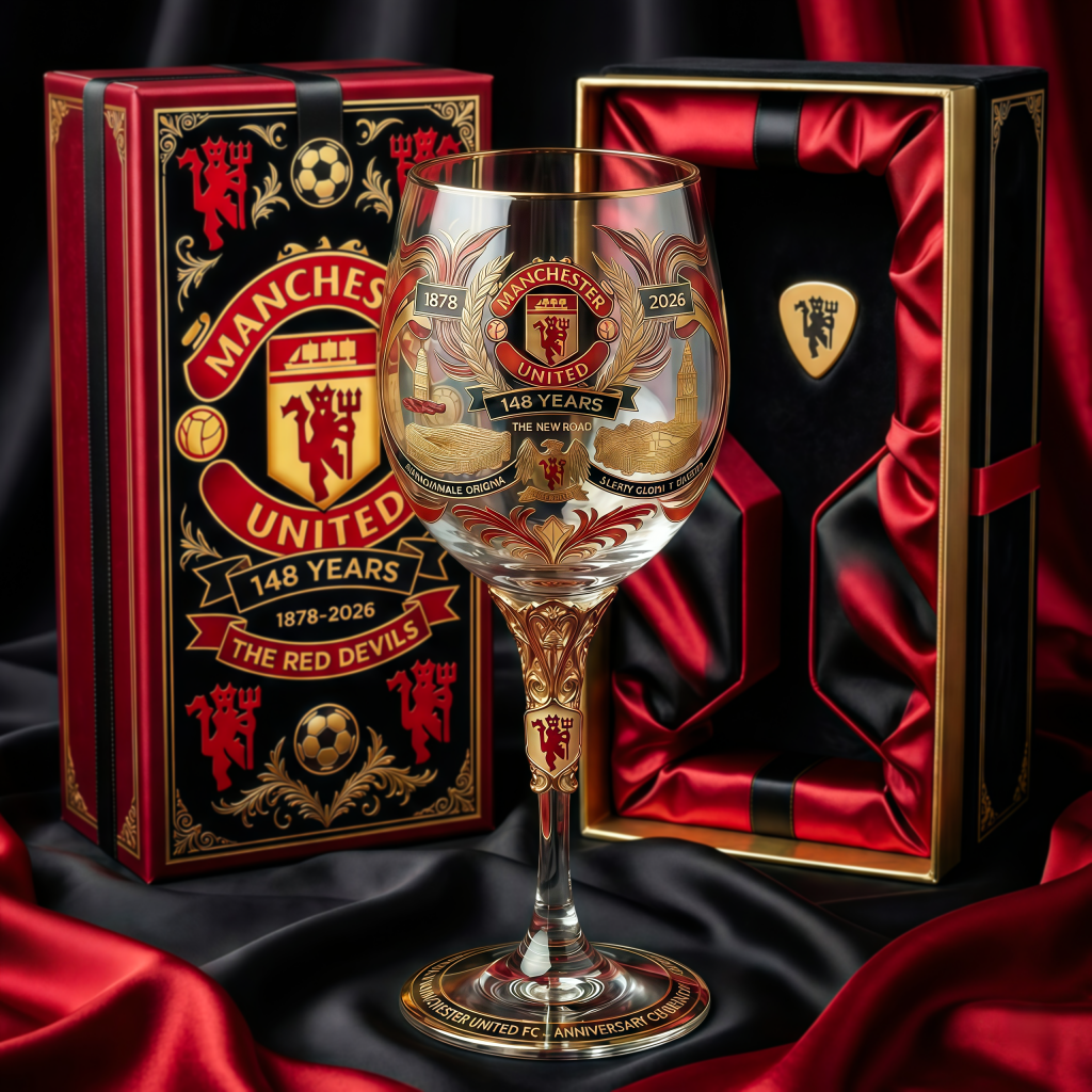 Manchester United 148 Years Anniversary Wine Glass