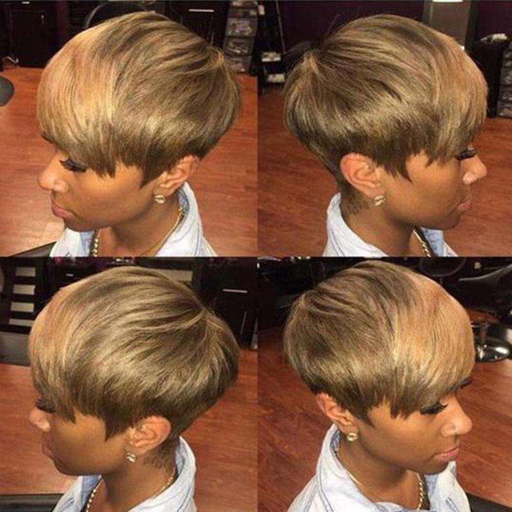 Luna 031 Affordable Short Straight Layered Wig with Bangs for Women