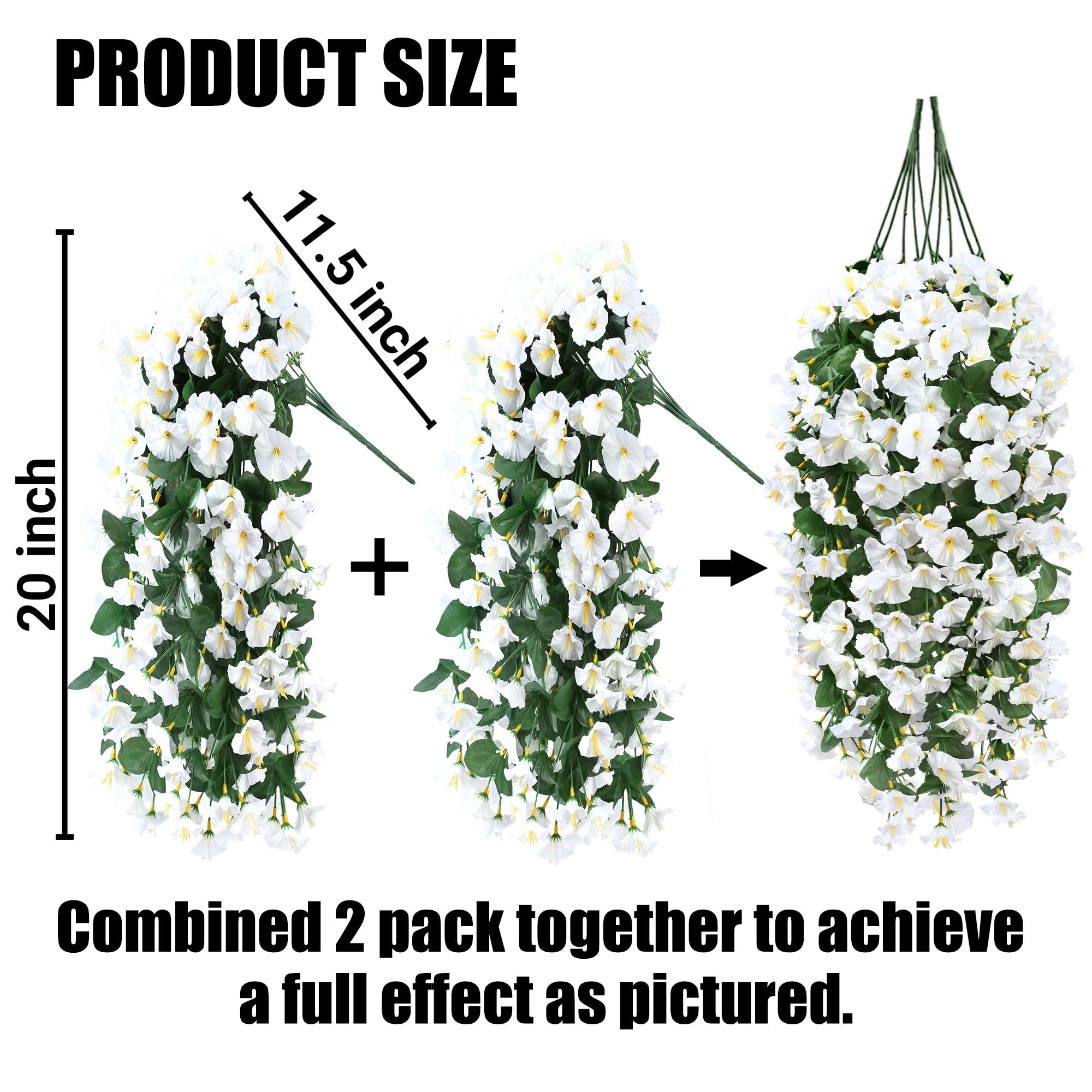 🔥Last Day 49% OFF🔥4PCS Faux Silk UV Resistant Realistic Morning Glory Trailing Vines