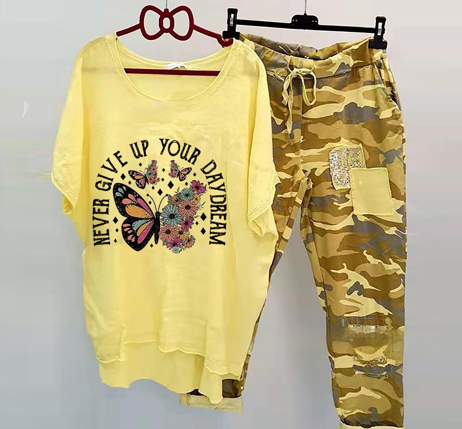 Women's Fashion Printed Two-piece Suit