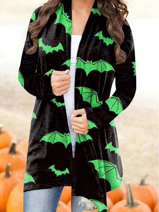 Large Size Halloween Cardigan Coat for Women's Clothing