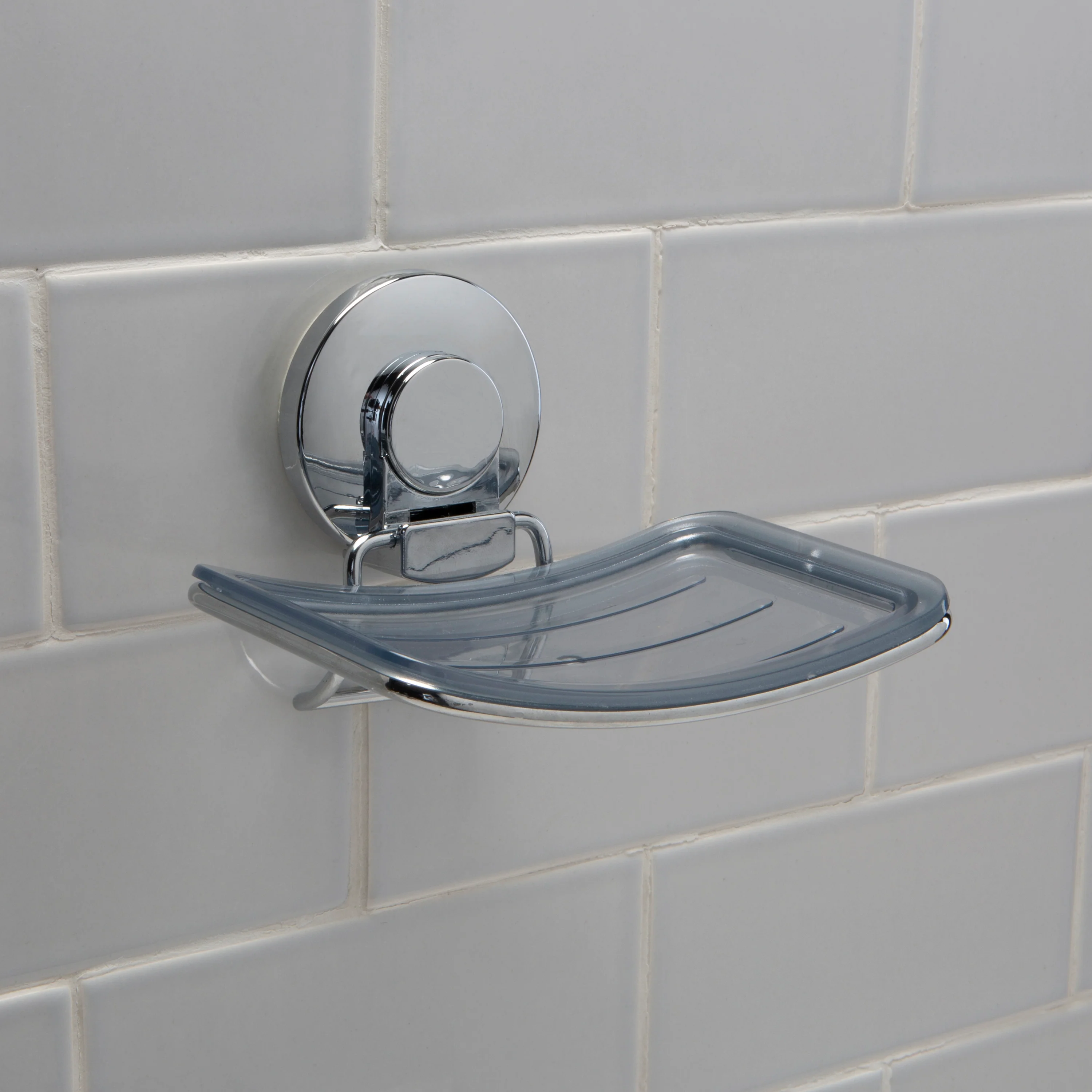 Bath Bliss Gel Suction Soap Dish in Chrome