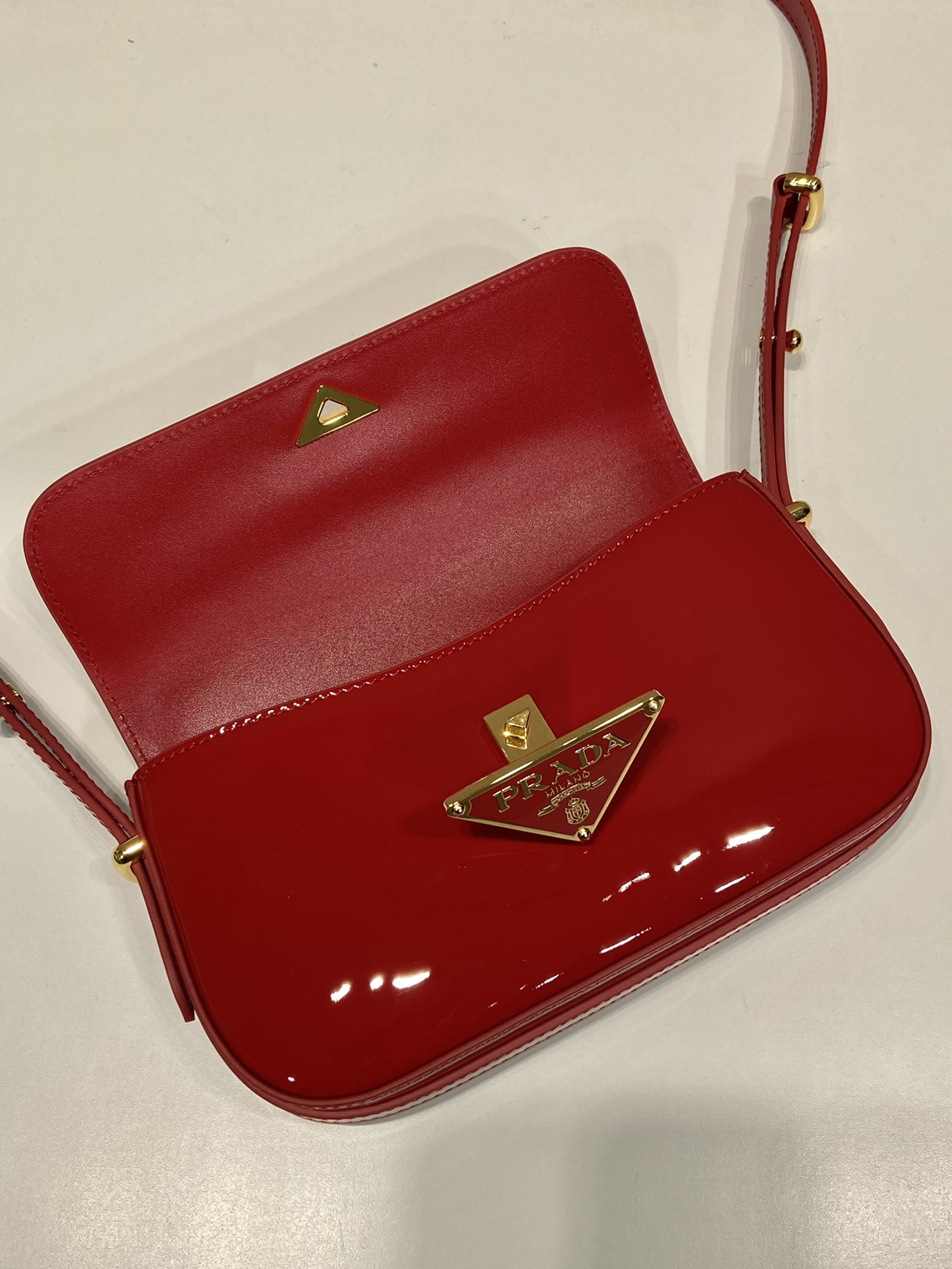 Prada Patent Leather Shoulder Bag 1BD339