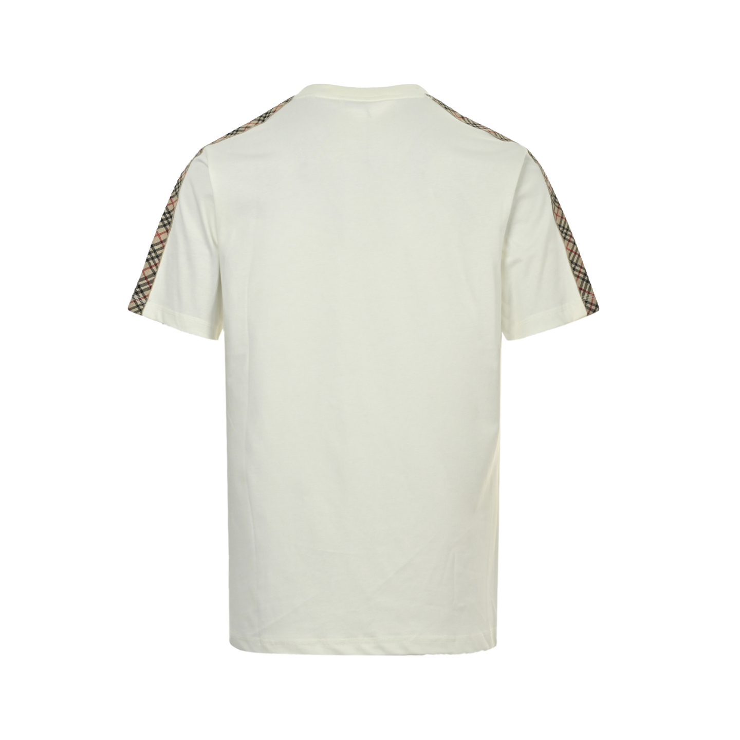 Burberry 25ss warhorse embroidered shoulder plaid ribbon short sleeve