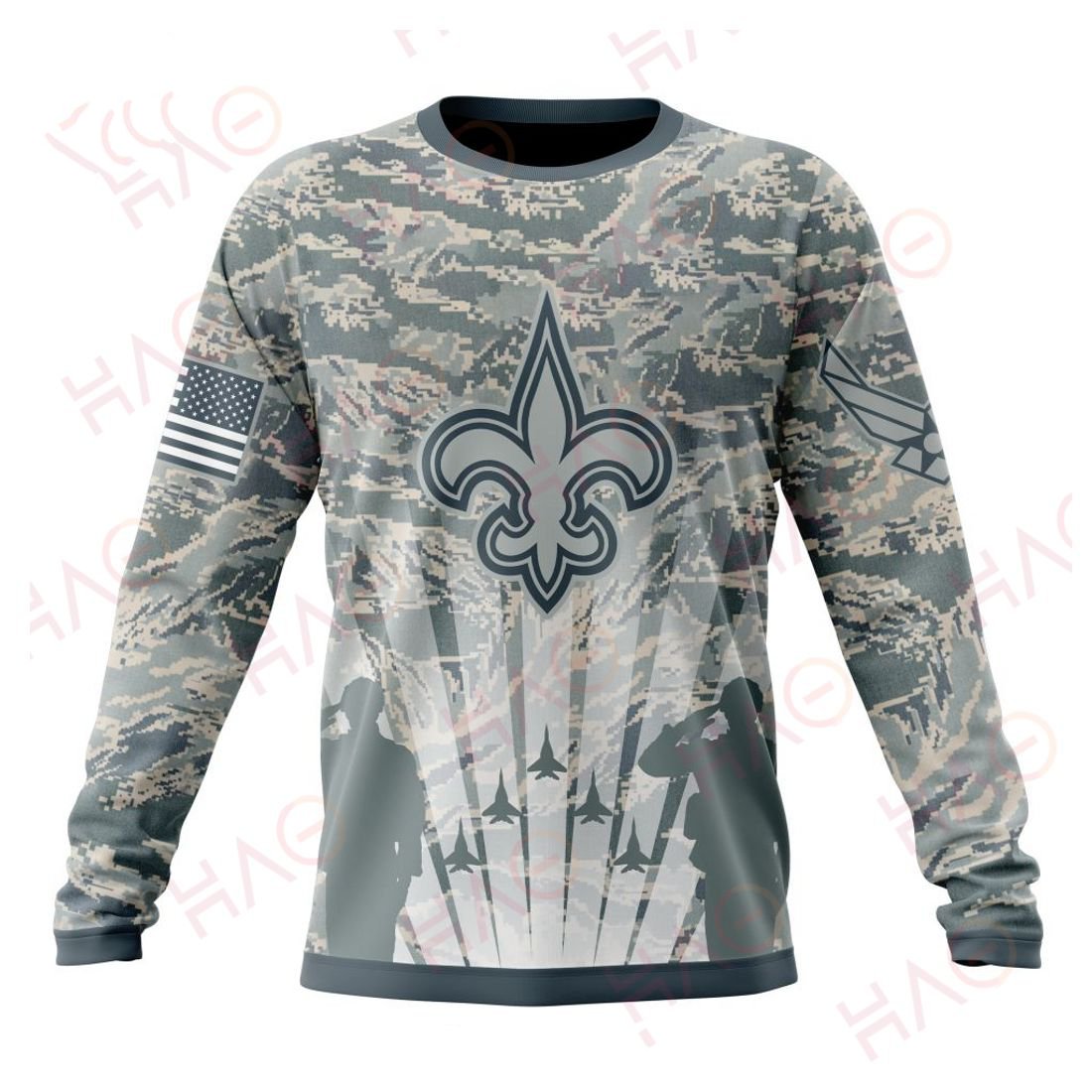 NEW ORLEANS SAINTS 3D HOODIE US AIR FORCE