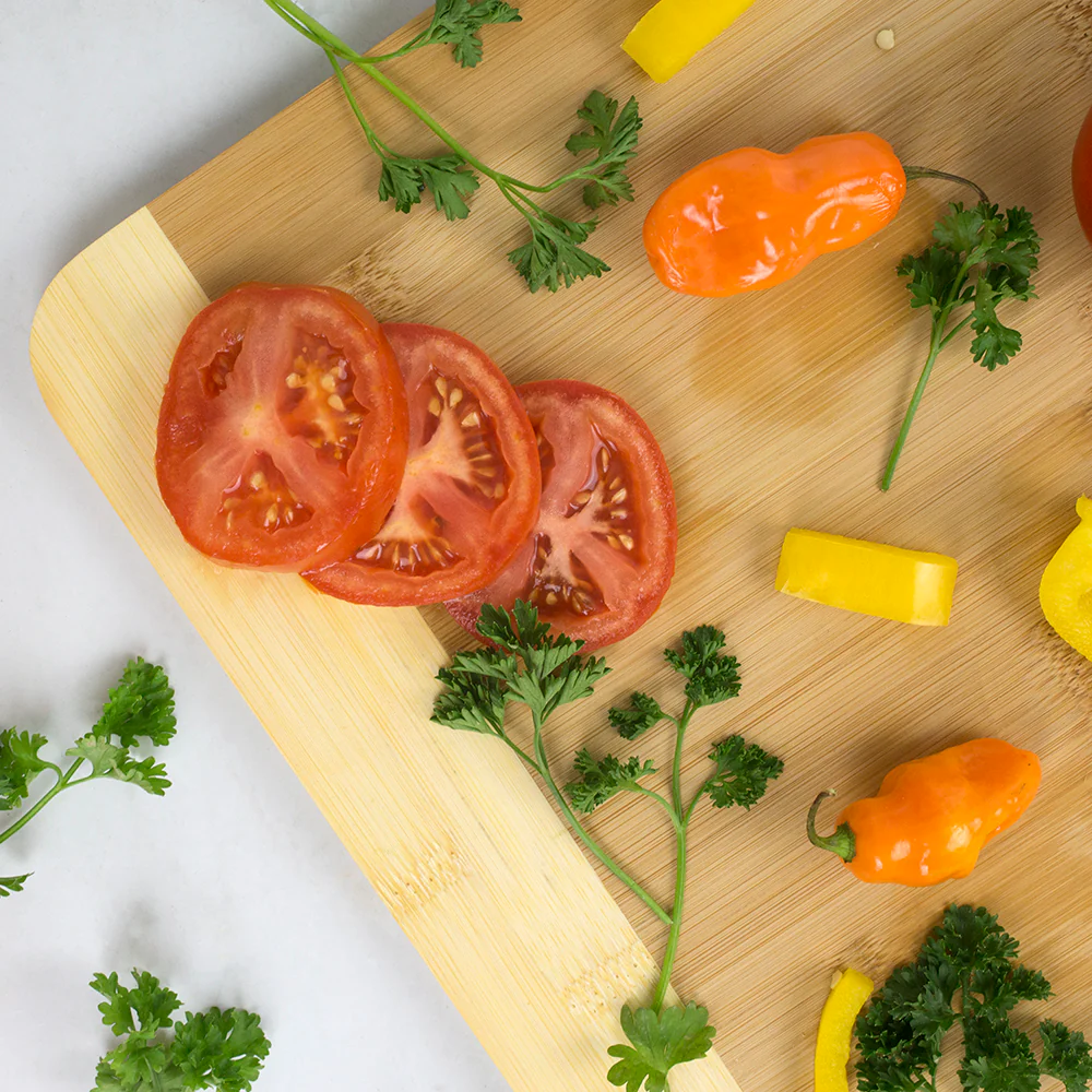 Home Basics Dual Tone Bamboo Cutting Board, Natural, 11.5x13.5 Inches