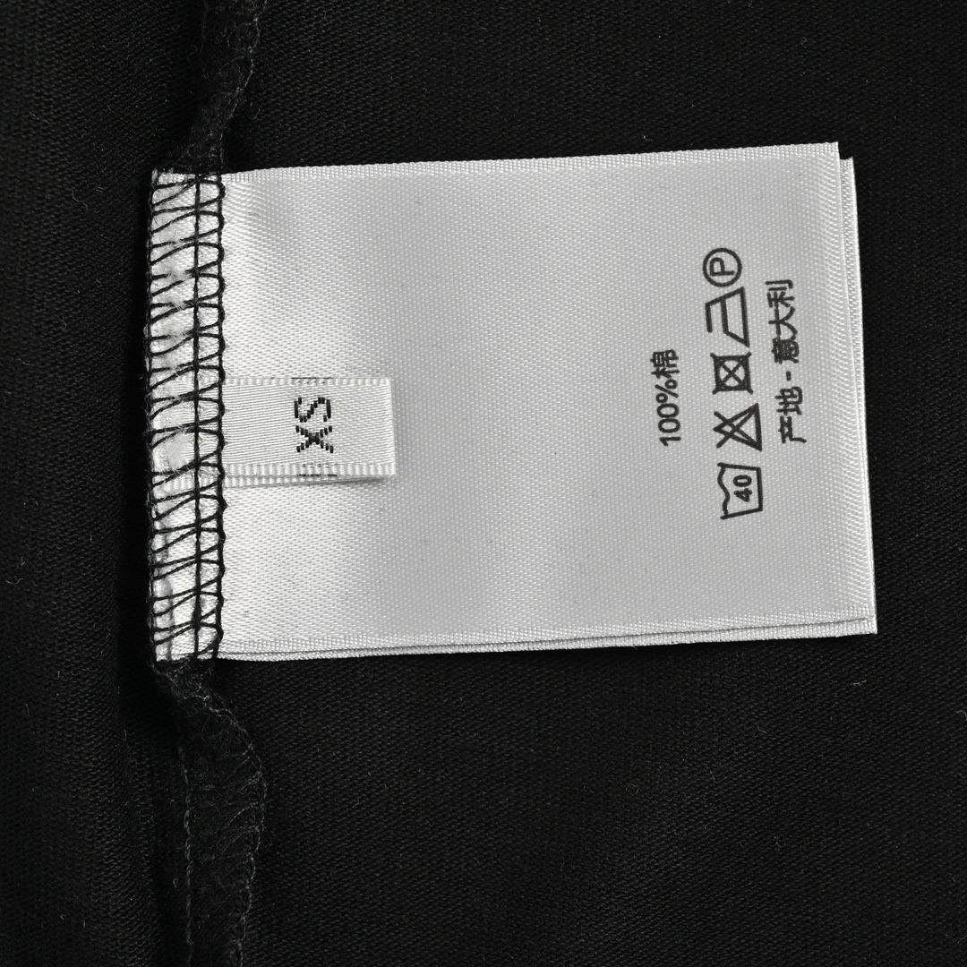 Dior & Stone Island joint embroidered letter logo short sleeve