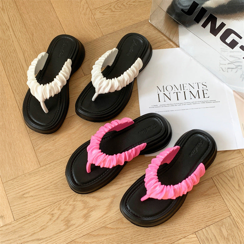 Couple Flip-flops Beach Seaside Plywood Cool Sandals